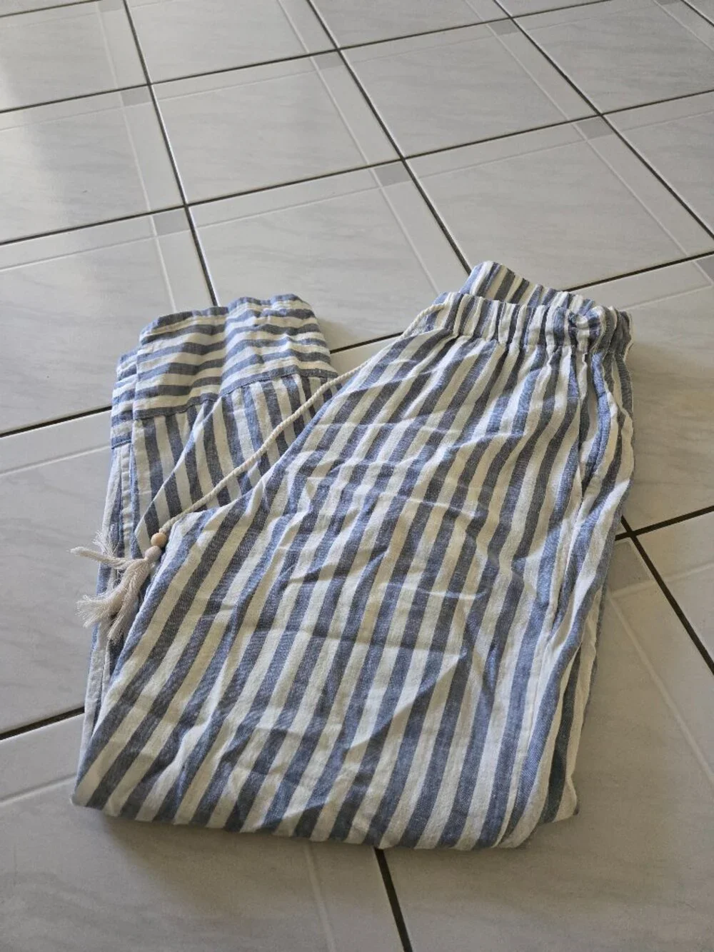 Faherty Pacific Beach Pants Blue Lucy Stripe XS - Picture 1 of 5